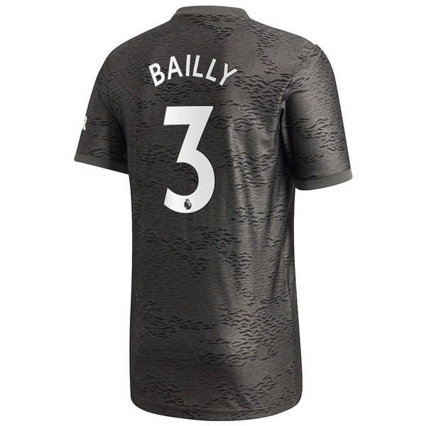 Camiseta Manchester United NO.3 Bailly 2ª 2020-2021 Negro